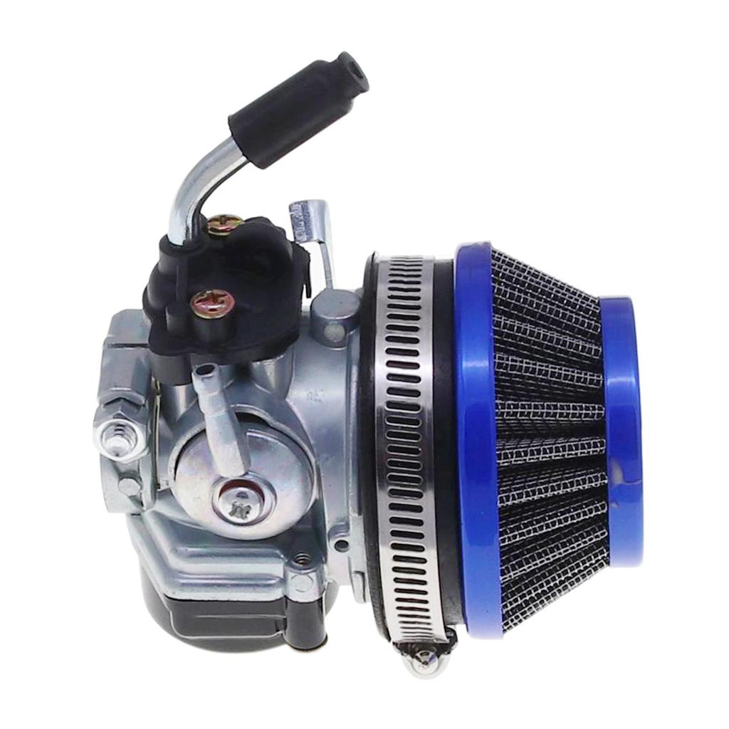 Motorcycle Carburetor, for 2 Stroke Engine, with 58mm Air Filter, Carburetor for 50cc Motorcycle Carburetor Filter
