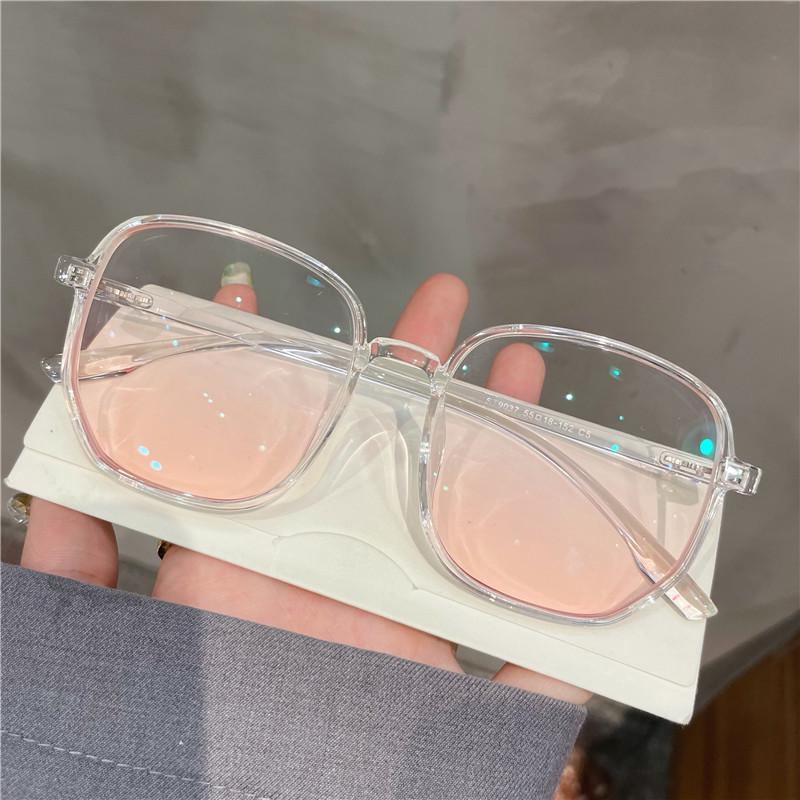 Blush Pink Anti-Blue Light Anti-Radiation Myopia Glasses for Women - Korean Style Trendy Eyewear, Prescription Optional.