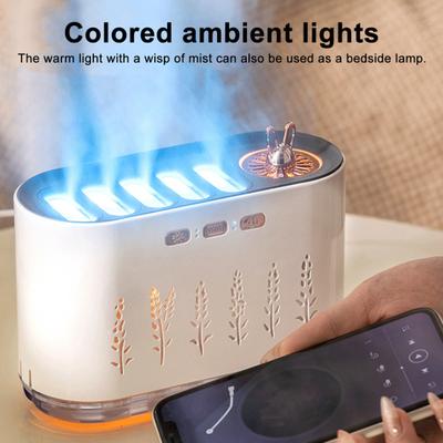 Nawilżacz powietrza z synchronizacją muzyki, światła RGB, duży zbiornik na wodę, zasilany przez USB, biurkowe urządzenie do aromaterapii, dyfuzor olejków eterycznych