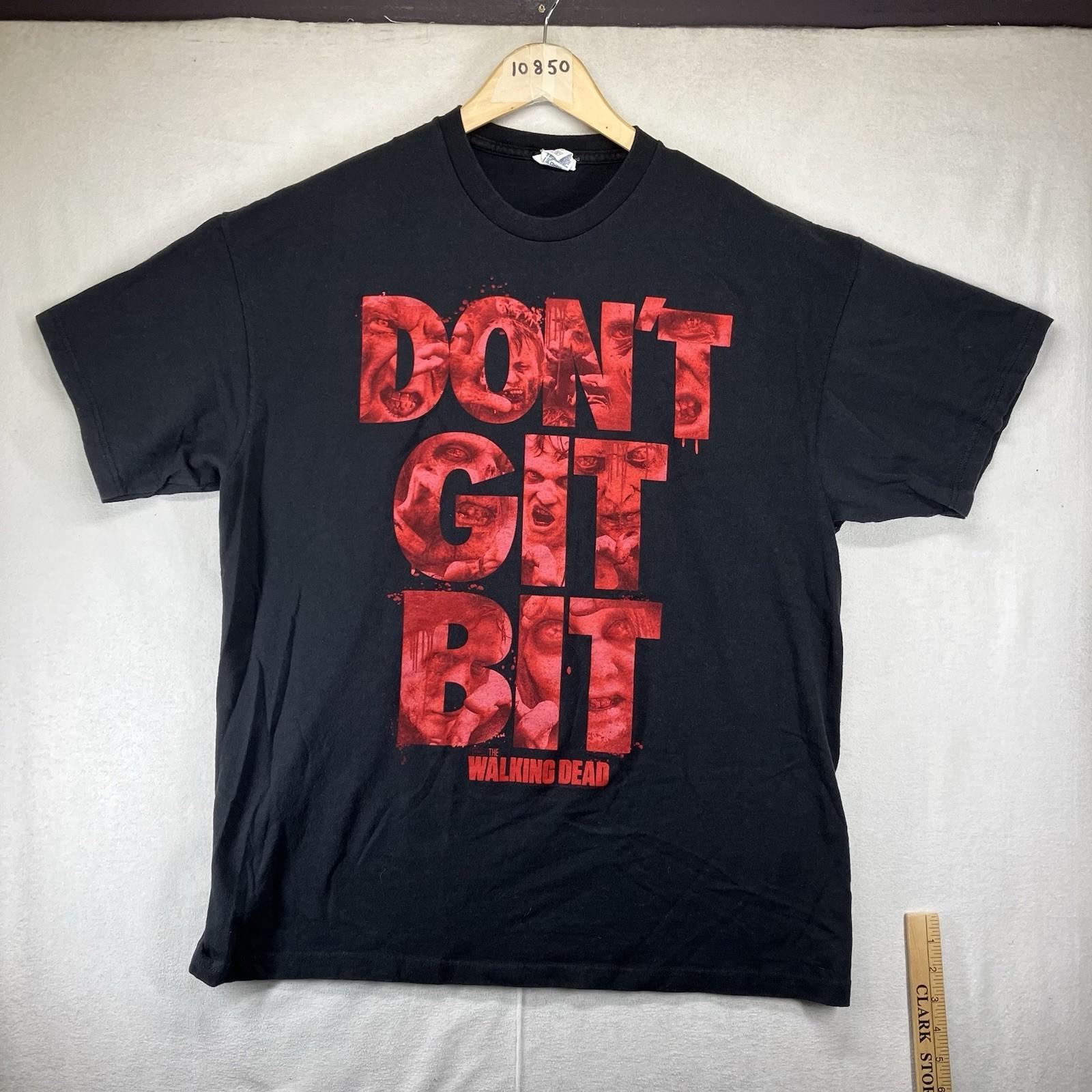 Walking Dead Zombie T Shirt - Don’t Git Bit - Horror Halloween Comics Grunge XL XL