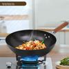 COOKER KING Wok Iron Pan, Hand-Forged Round Bottom Healthy Non-Coated Iron Pan for Stir-Frying, 32cm B49698