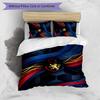 Lyon FC Printed 3PCS Bedding Set Breathable Duvet Cover with Pillowcases Decorative Bed Linen for Bedroom Home