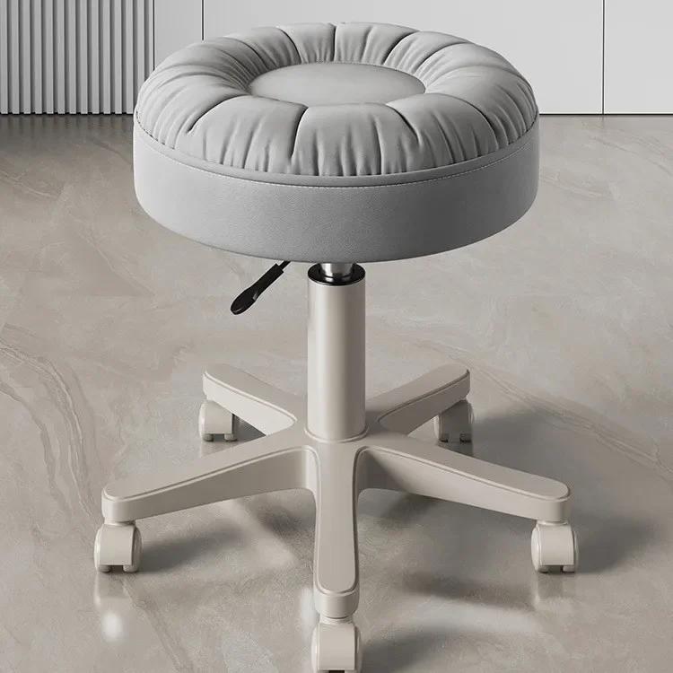 Туалетный столик, Роскошный и изысканный женский для спальни, Туалетный столик нового стиля, Современный и простой маленький стул для маникюрного салона светло-серый