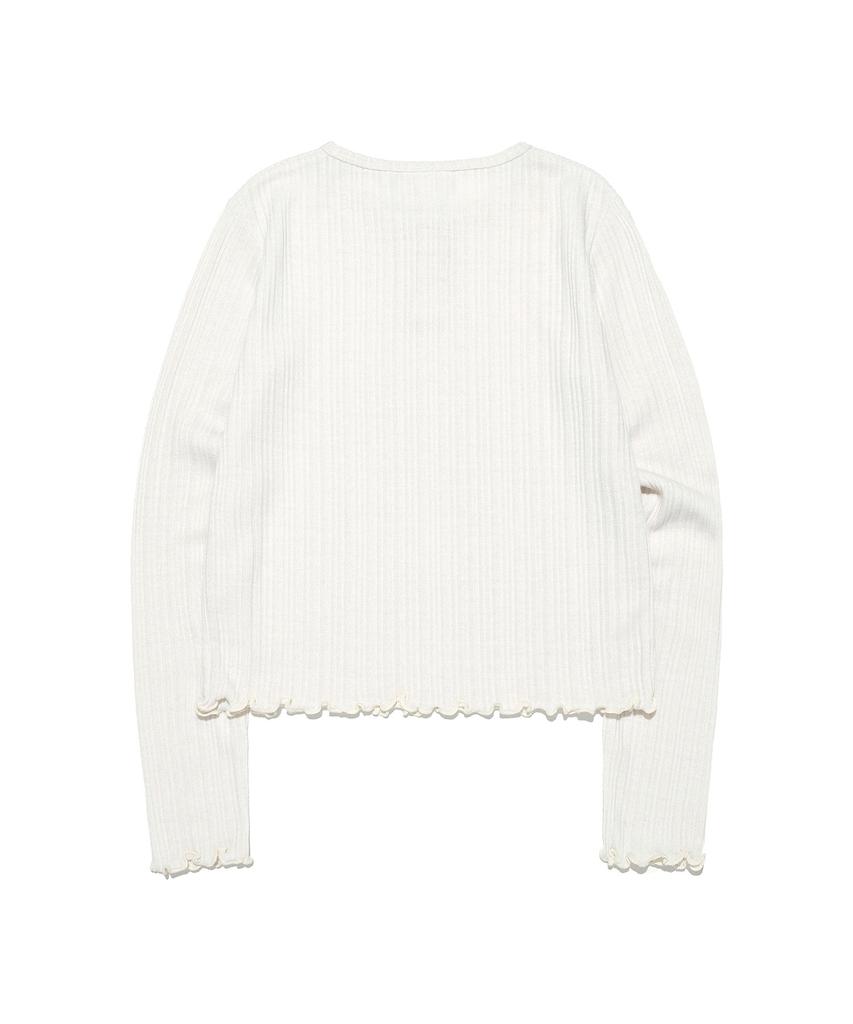 LEE Women'S Button Long Sleeve T-Shirt Ivory