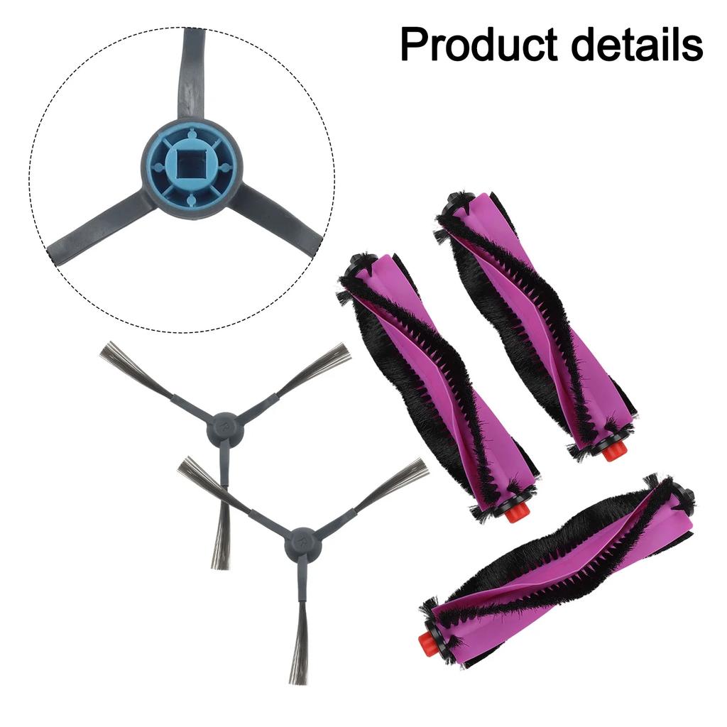 For EUREKA V15 Pro For EUREKA J15 For Ultra J15 For Ultra-WH Robot Main Brush Side Brushes Vacuum Cleaner Kits To Replace
