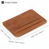 Luxury Genuine Leather Mini Wallet Slim 4 Slots Credit Card Holder Multi-Card Card Bag Women Men