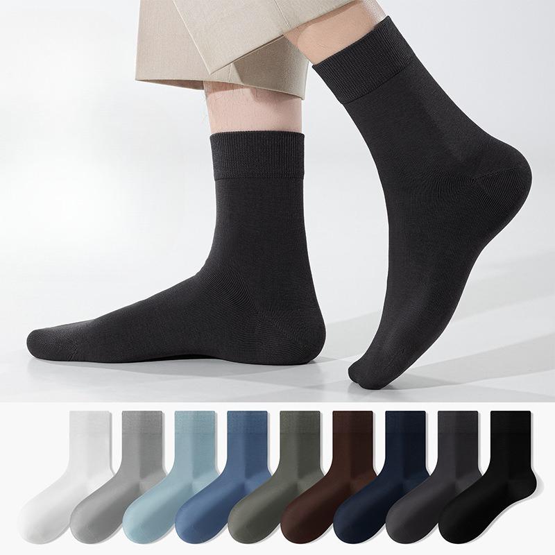 Male Autumn and Winter Commercial Cotton Anti Bacterial Sweat Absorption Deodorant Socks