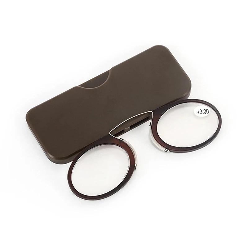 New Stick On Phone MINI Clip Nose Bridge Reading Glasses Portable Presbyopic Glasses With Case +1.0 +1.5 +2.0 +2.5 +3.0 +3.5