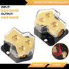 2Pcs 2 Way Car Power Distribution Amp Block Car Audio Power Wire Splitter 0/2/4 Gauge In 4/6/8 Gauge Out Durable Amplifier Power
