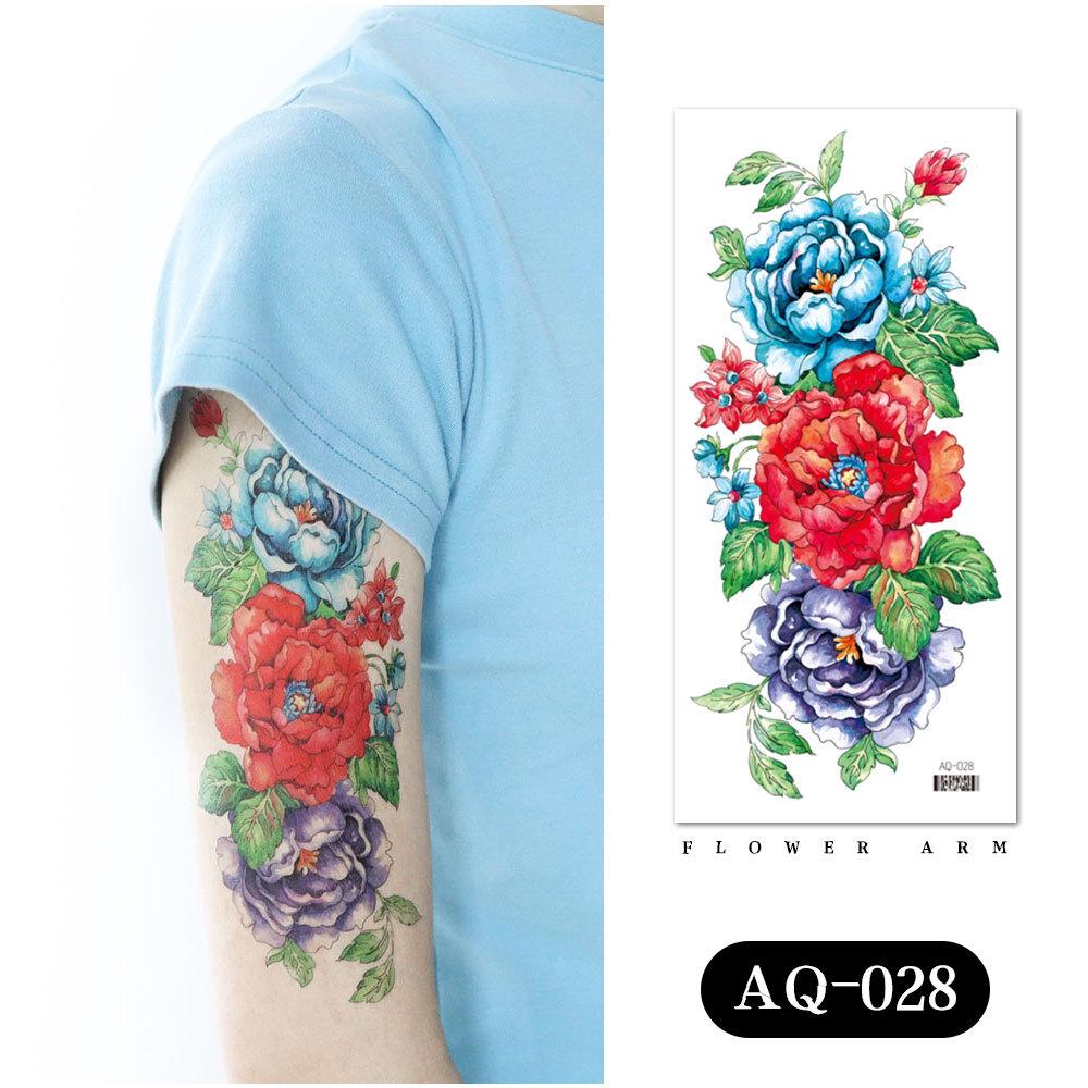 

Водостойкая временная татуировка на руку с цветочным узором 210x100mm