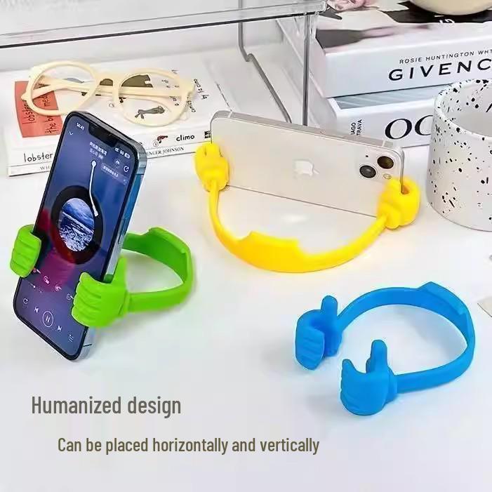 Cute Thumb Phone Holder for Android & Apple - Creative Lazy Stand & Storage Stool