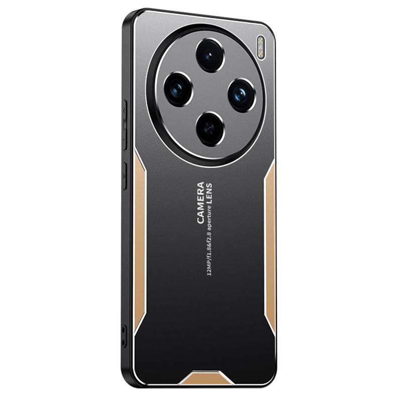 For vivo X100 5G Anti-Scratch Phone Case Aluminum Alloy+PC+TPU Mobile Phone Cover