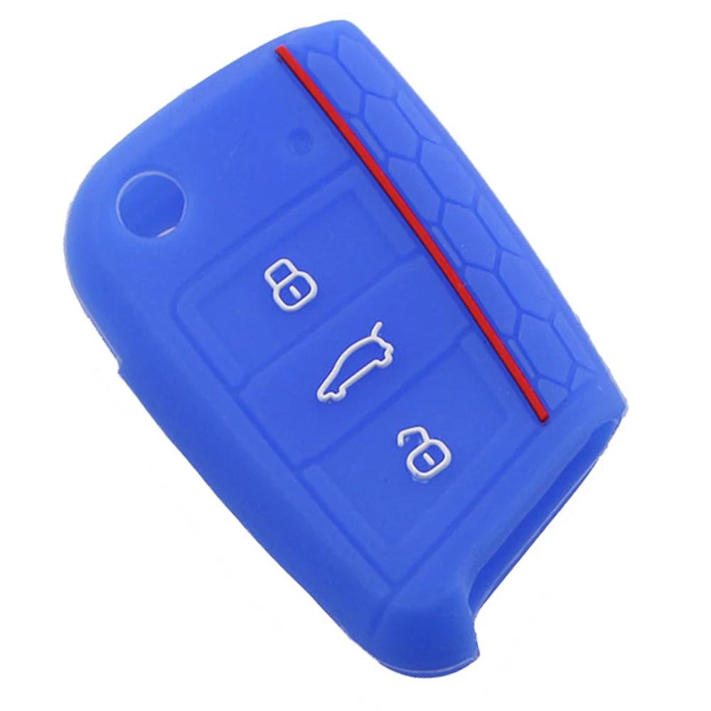 Silicone Car Key Protection Cover Key Holder Case Fit for Volkswagen VW Golf 7 MK7 7.5 2013 - 2019 Accessories