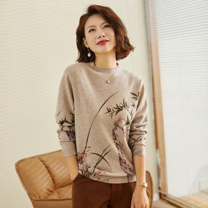 Damen 100% Merinowolle Warmer Winterpullover