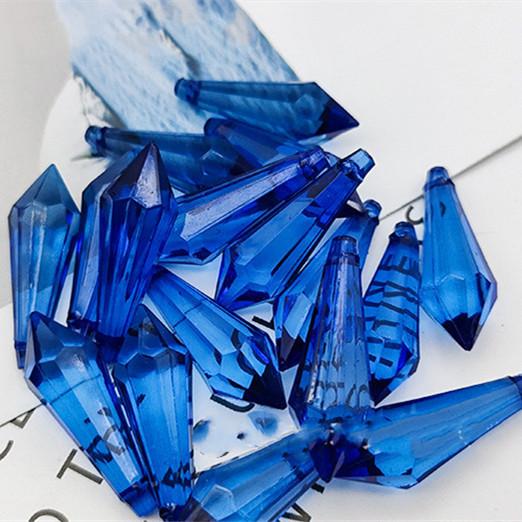 Fashion DIY Colorful Stone 11*33mm 16*50mmJewelry Drop Tip Ice Beads Hanging Beads Acrylic Stone Pendant for Prom Dress
