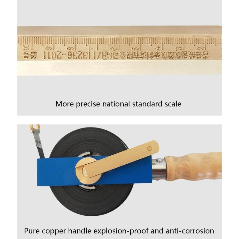 Öltank-Peilbänder 5/10/15/20/25/30M Messlineal Kohlenstoffstahl Ölpeilband mit Messinglotbandmaß