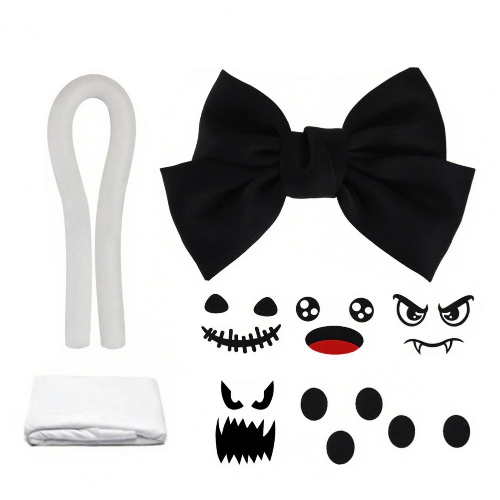 Diy Halloween Ghost Assembly Spooky Halloween Ghost Decorations Outdoor Glowing Ghost with Witch Hat Indoor Garden Tree Outside