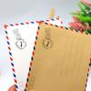 20 pezzi/lotto busta di carta kraft con bordi a strisce colorate, busta aviazione busta portaoggetti 17,5 * 12,3 cm