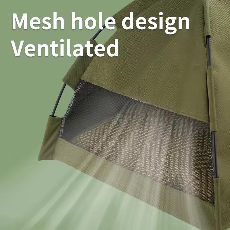 Foldable Semi Enclosed Pet Tent Detachable Washable Cat House Four Season Shelter For Indoor Outdoor Cats Dogs Sleeping Cave Bed