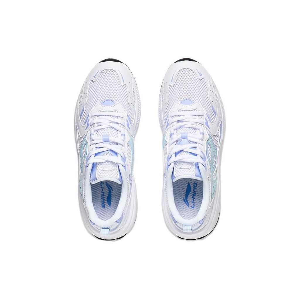 Li Ning 92 CICI Slip Resistant Abrasion Resistant Low Top Sports Casual Shoes Women's White Cyan Purple AGCT050-3