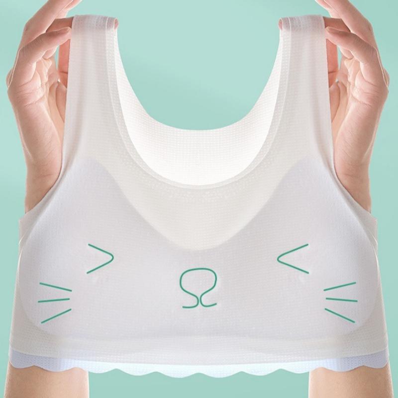Sweet Soft Comfortable Racerback Training Vest for Growing School Girls Thin Lightweight Breathable Daily Developmental Undergarment