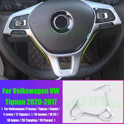 Voor Volkswagen VW Tiguan-2017 Stuurwiel Trim Cover Interieur Mouldings Accesorios ABS Chrome Auto Styling
