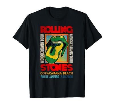 Official Rolling Stones A Bigger Bang Copacabana Tour T-Shirt