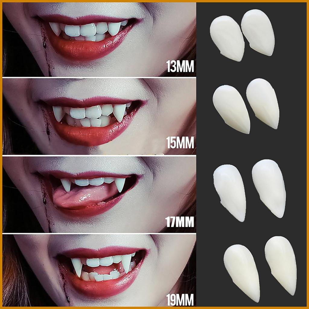 Halloween Dentures Vampire Fangs Fake Teeth Realistic Cosplay Vampire Dentures for Halloween Party Costume Props Favors