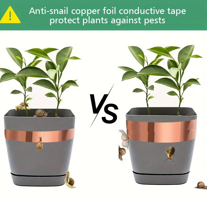 1 Roll Conductive Copper Tape DIY Crafts Shielding Tape for Slug & Snail Repellent Copper Foil Tape Versatile 20m