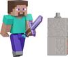 Mattel Jucărie Minecraft Steve Figurină de Acțiune cu Accesorii Piese de Construit Redstone Scară Inch Set Colecționar Inspirat din Joc Video & 3.25