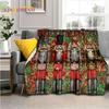 Christmas Tree New Year Nutcracker Cartoon Fairy Tales Blanket,Soft Throw Blanket for Home Bedroom Bed Sofa Cover Child Gift