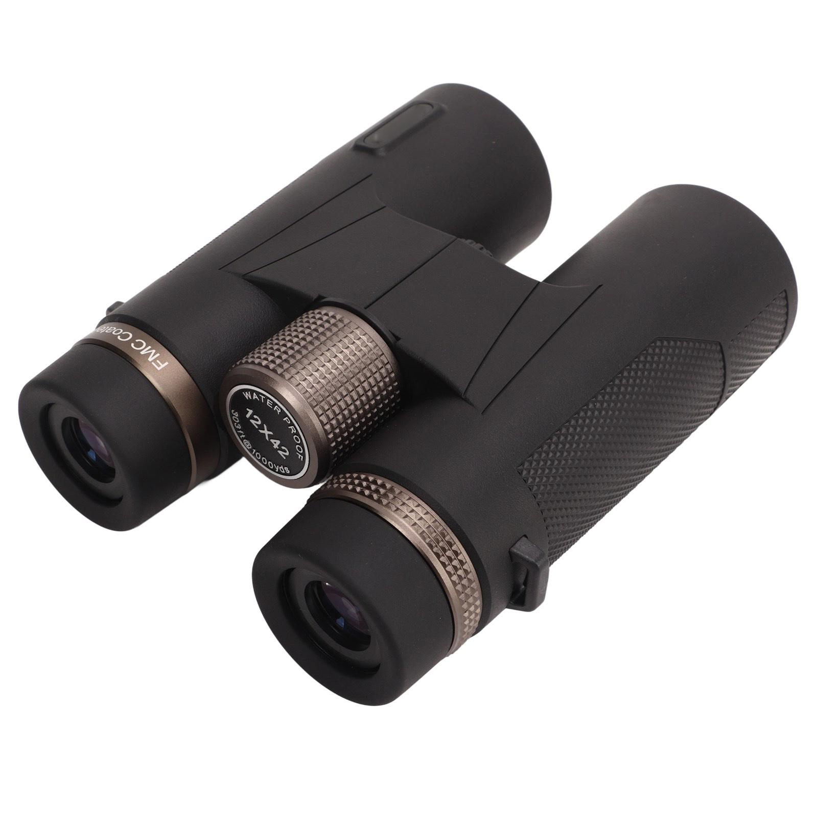 

12x42 Binoculars HD Waterproof FMC Multi Layer Coating High Power Binoculars with Phone Clip for Outdoor Bird Watching