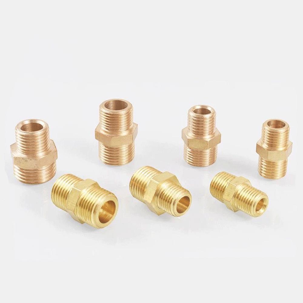M8 M10 M12 M14 M16 M18 M20 Metrisch x 1/8" 1/4" 3/8" 1/2" 3/4" BSP Außengewinde Messing Sechskantnippel Rohrfitting Verbinder Kupplung