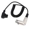 XLR Right Angle Power Coiled Cable D Tap B Male to 4 Pin for DSLR Camcorder Camera