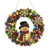 Funkelndes Edelstein Bastelset DIY Acryl Weihnachten Kunstperlen Aufhänge-Set, Beleuchteter Kranz 3D Perlen-Sets für Erwachsene Set mit LED-Lichterkette