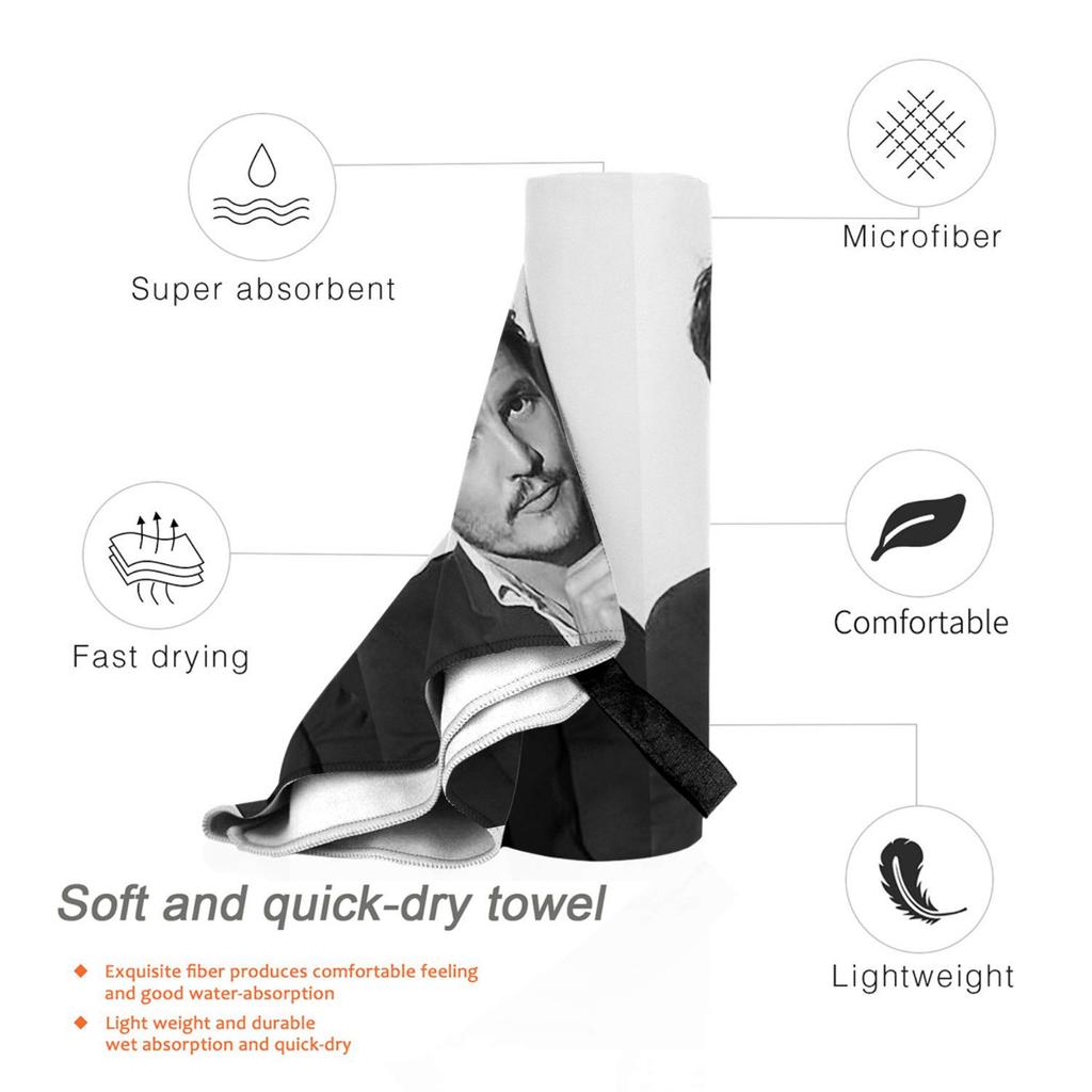 Pedro Pascal Sacred Heart Beach Towel Soft Microfiber Quick Dry Absorbent Quick Towels For Swimming