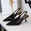 Fashion European And American Style Banquet High Heels Leopard Print Thin Heel Hollow Pointed Toe Single Shoes Tripping Temperament