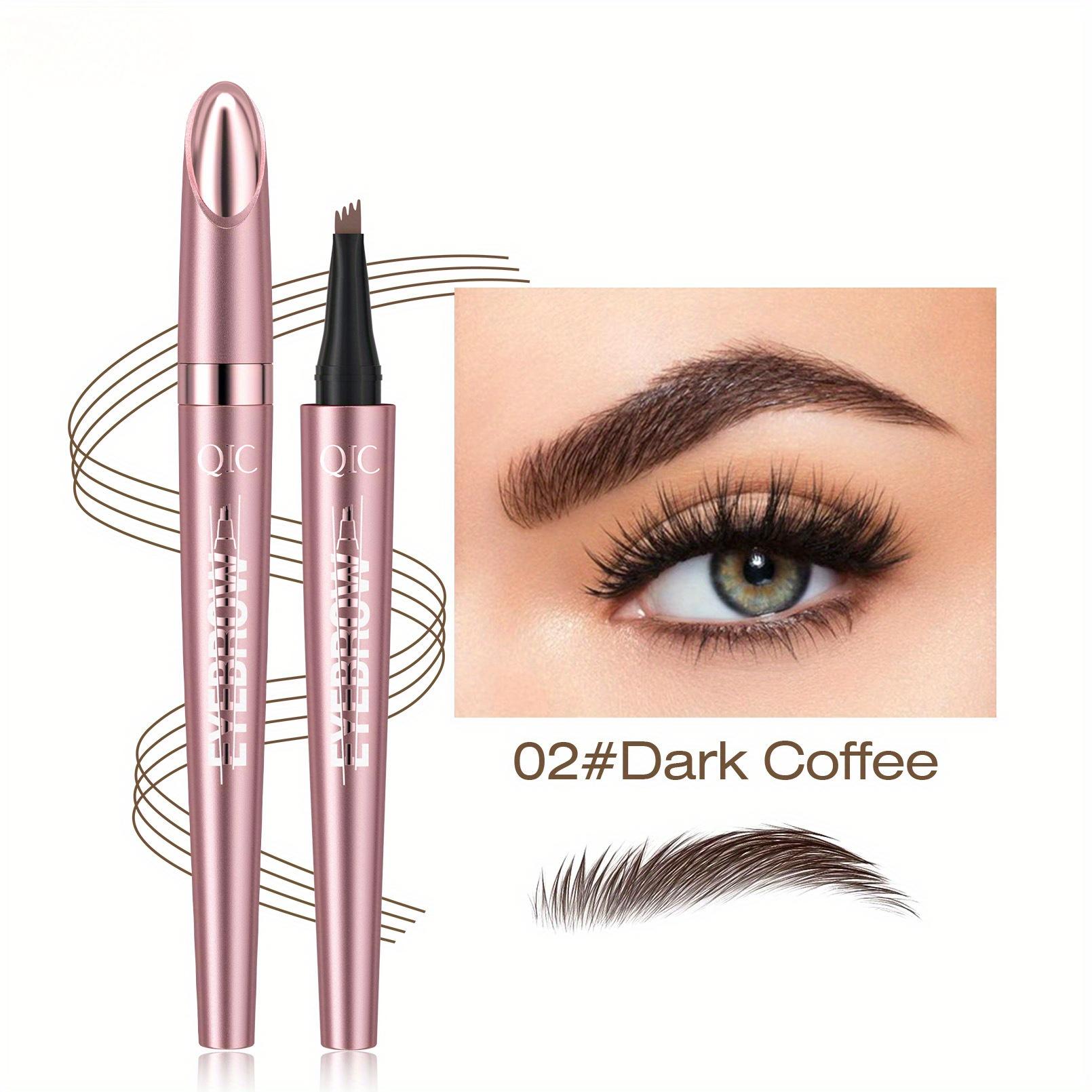 

Чотири роздвоєні олівці для брів Wild Eyebrow Waterproof Sweatproof Smooth No Smudge Liquid Eyebrow Pencil Контурний олівець брів Жіночий макіяж 4 кольори 2#