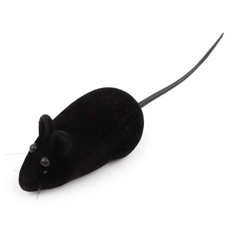 3 Pezzi Nuovo Peluche Interattivo Sonoro Gomma Vinile Mouse Animale Domestico Gatto Suoni Realistici Giocattoli Flocking Mouse Divertenti Giocattoli per Gatti Colori Casuali Giocattoli per Animali Domestici