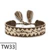 Customizable Handmade Bohemian Tassel Bracelet with Embroidered Logo - European & American Ethnic Friendship Style
