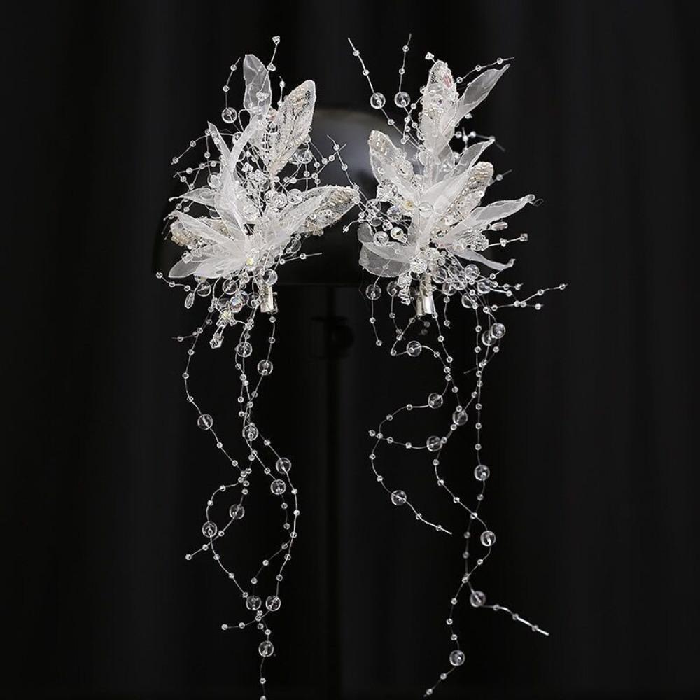 Elegant Pearl Hair Hoop Luxury Decorative Clips Sweet Crystal Hairclips  Birthday