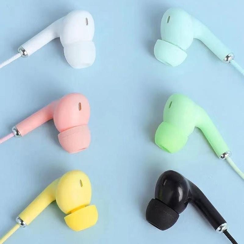 Macaron Farbe In-Ear Kopfhörer 3,5 mm Computer Mobiltelefon Musik Anruf Kopfhörer Einfache Bass Spielkopfhörer mit Mikrofon