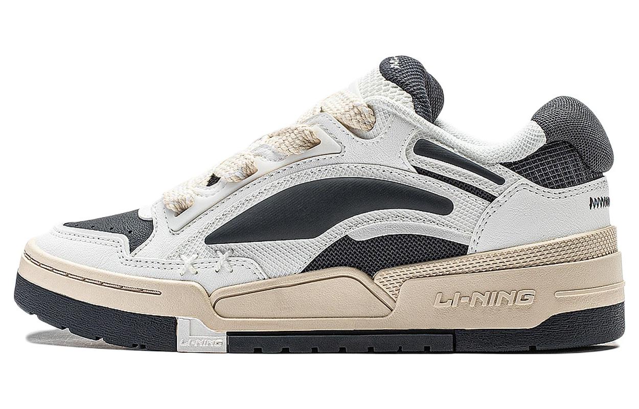 Li Ning Journey V2 Скользкие, износостойкие, легкие низкие кеды для скейтбординга мужские Белые Черные AGCT137-5 45
