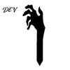 Outdoor Horror Theme Decor Skeleton Hand Garden Stake, Halloween Spooky Yard Sign, Creepy Stakes Acrylic Black Scary Decoration for Lawn Front