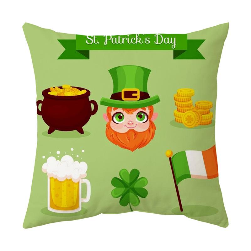 Cushion Pillow Cover Printed Cushion Cover St. Patrick's Day Gift