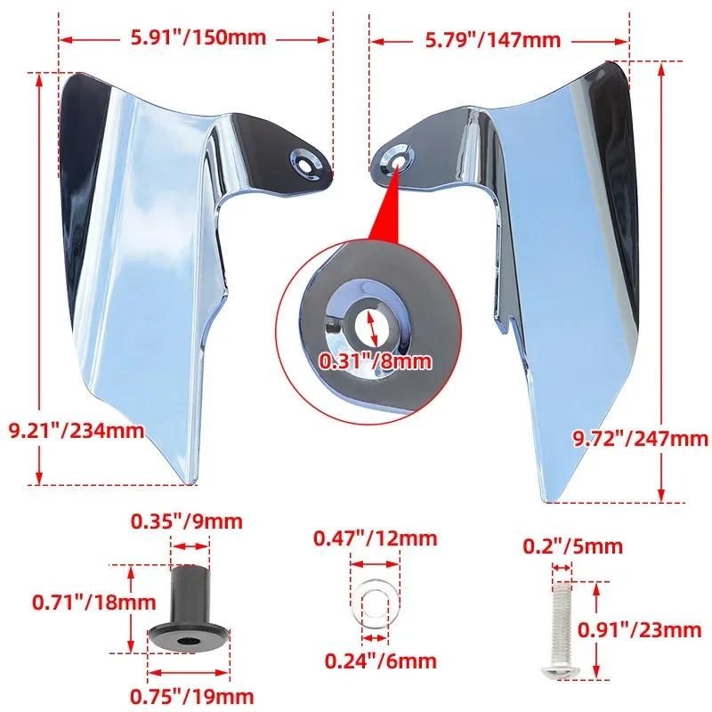 Scudo Riflettente per Sella Moto Cromato Deflettore Calore Aria per Harley Touring Electra Glides Road Kings Street Glides 97-07