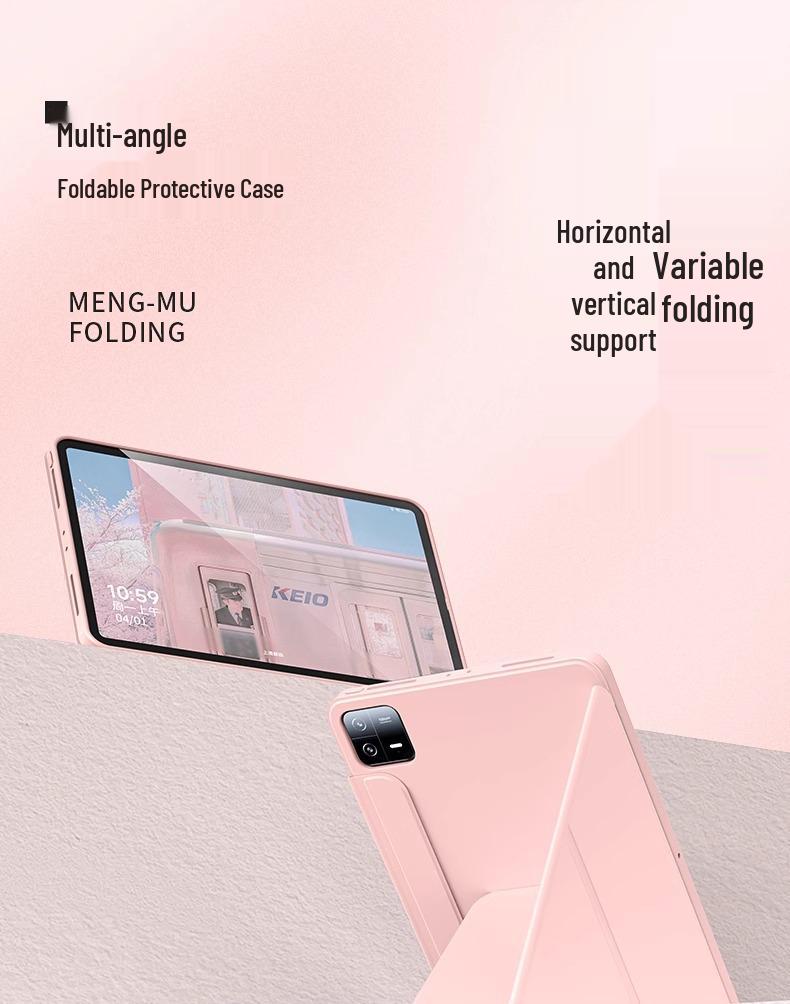 Xiaomi Pad 7/6/5S Pro 11” Rotating Protective Case - Y-Fold Buckle, Full Coverage for POCO PAD (Overseas Version)