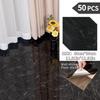 NINETAI Peel And Stick Floor Tile, 50pcs Vinyl Plank Wood Grain Look 11.81in*11.81in/48 Sq.Ft, Kitchen Mats For Floor