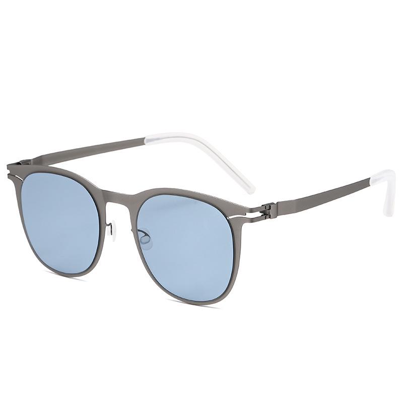 Summer Men s and Women s Retro Metal Sunglasses - High-End Sun Protection for Outdoor Use