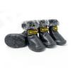 Winter Shoes for Dogs Luxury Fur-Lined Leather Dog Boots for Small Dogs Waterproof Warm Soft Durable Rubber Sole Pet Snow Boots